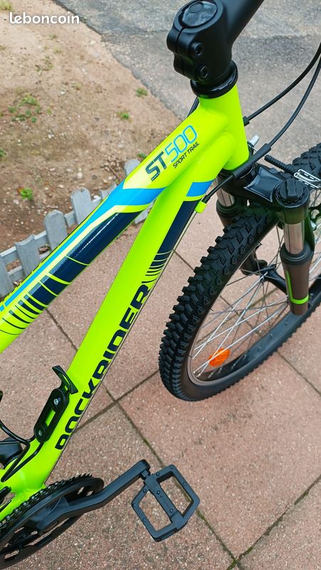 VTT 24 pouces garçon B'twin jaune fluo Vélos