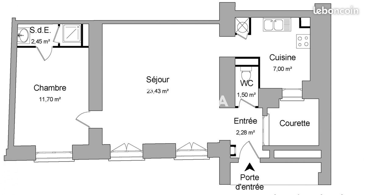 Appartement 2 pièces 48 m² · à Nancy · 48 m² · 627 €/mois