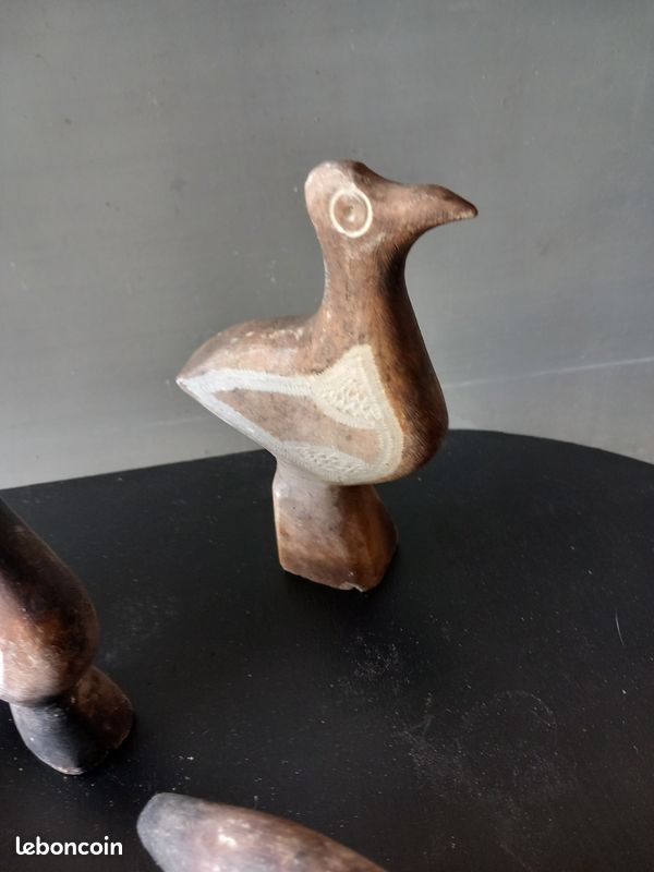 Sculpture oiseaux en pierre artisal .3 pièce ou 20 les 8 pièces (image 3)