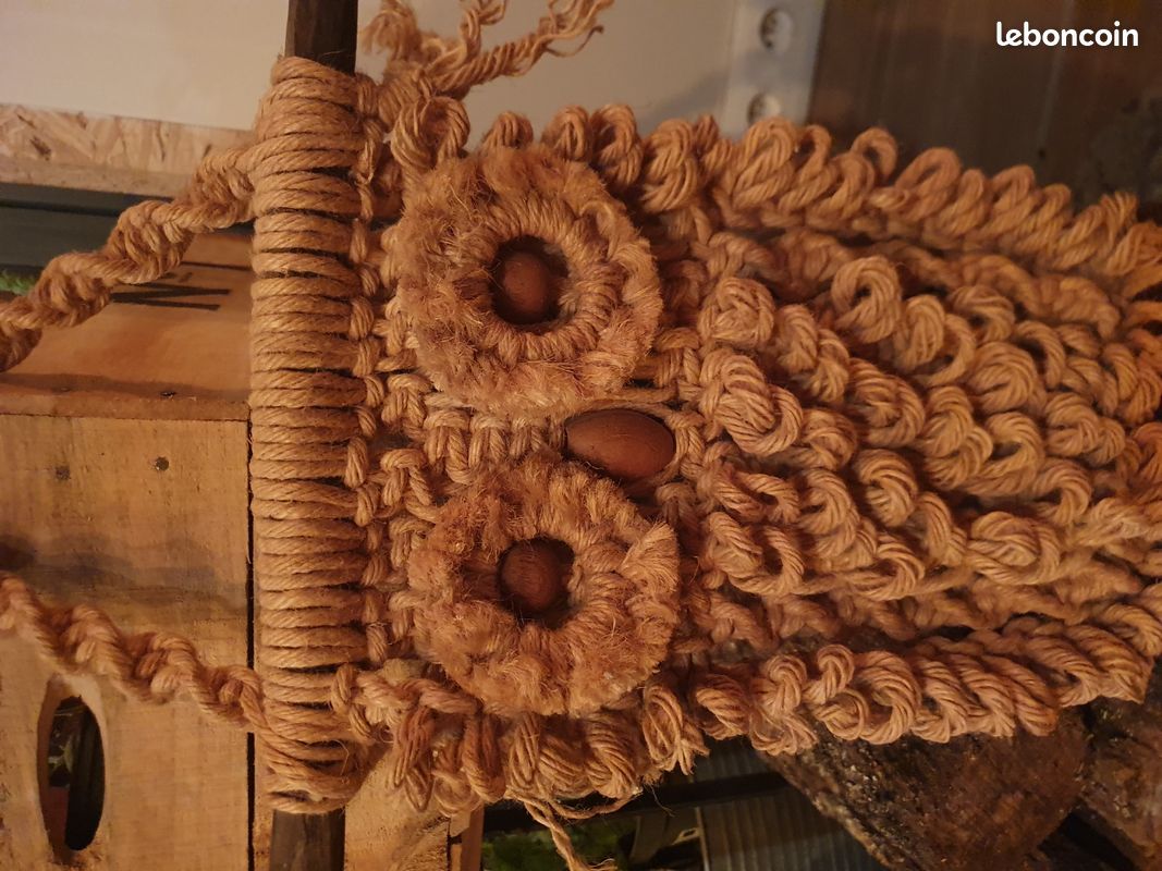 Macramé Mural Hibou - Macramé Passion