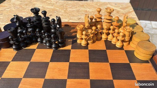 Pions Anciens Pour Jeu De Jacquet – Jeu De Société Vintage – Occasion