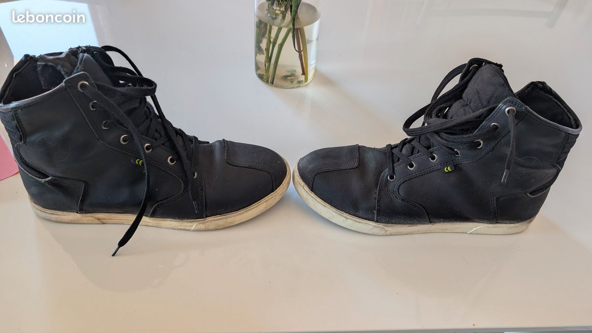 HARISSON baskets moto scooter homme YANKEE été étanche noir (image 2)