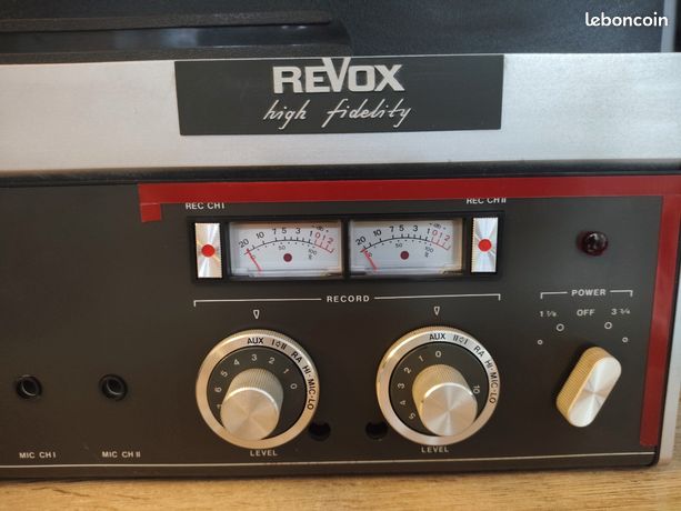Magnétophone à Bandes Revox A77 2 Pistes, Bon état, Son Vintage