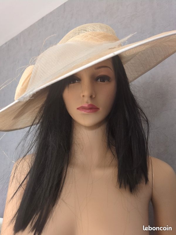 CHAPEAU TAILLE S / M de cérémonie mariage femme 3CD FRANCE orange brique ivoire EUR 69,90 - FR