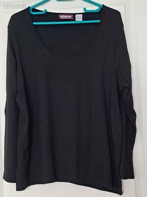 Ninedayx Haut à Manches Longues En Satin Pour Femme - Haut D'Été Couleur Unie, Manches Évêque, Grande Taille