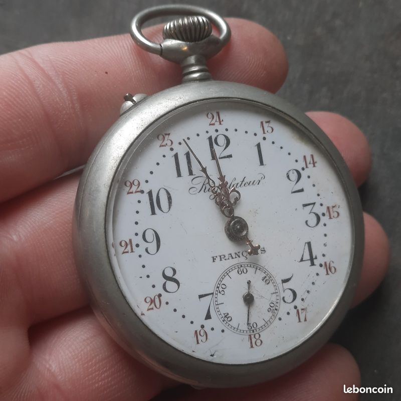 Régulateur Vintage Pour Montre De Poche - 48,5 Mm, Mécanique Manuelle (ne Fonctionne Pas, Pièce Détachée)