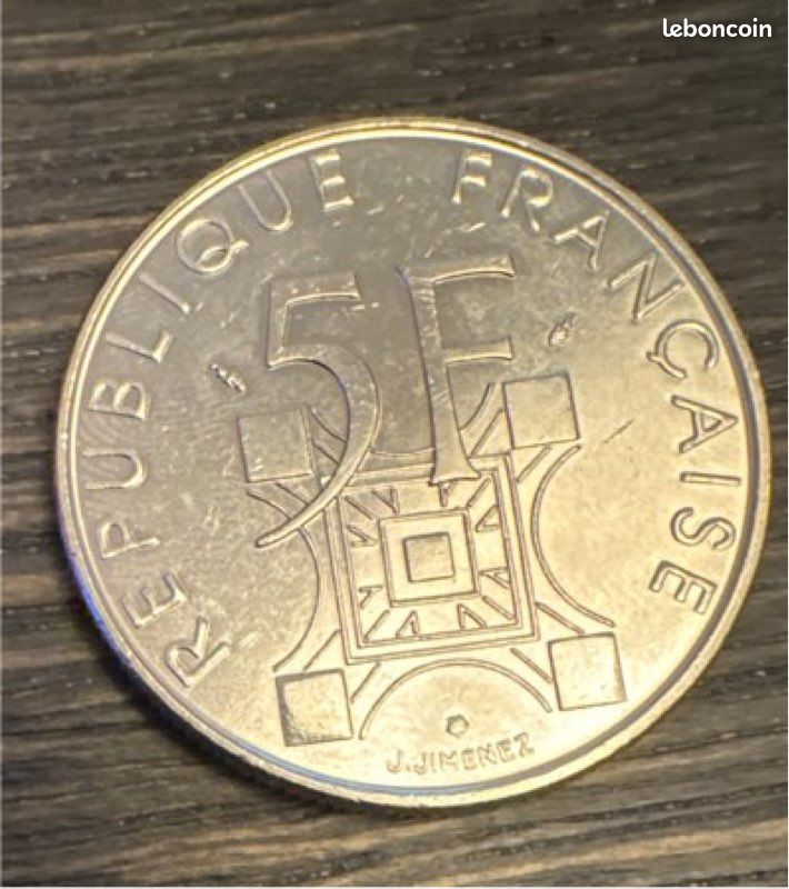 Lot De 4 Pièces De 5 Francs Tour Eiffel 1989 - Jimenez - Semeuse Nickel - TTB
