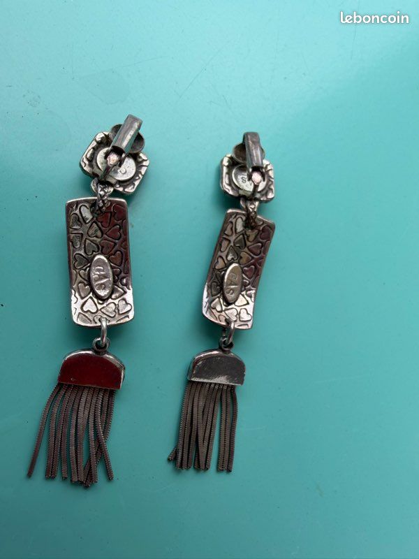 Boucles oreilles clip argent Gas (image 6)