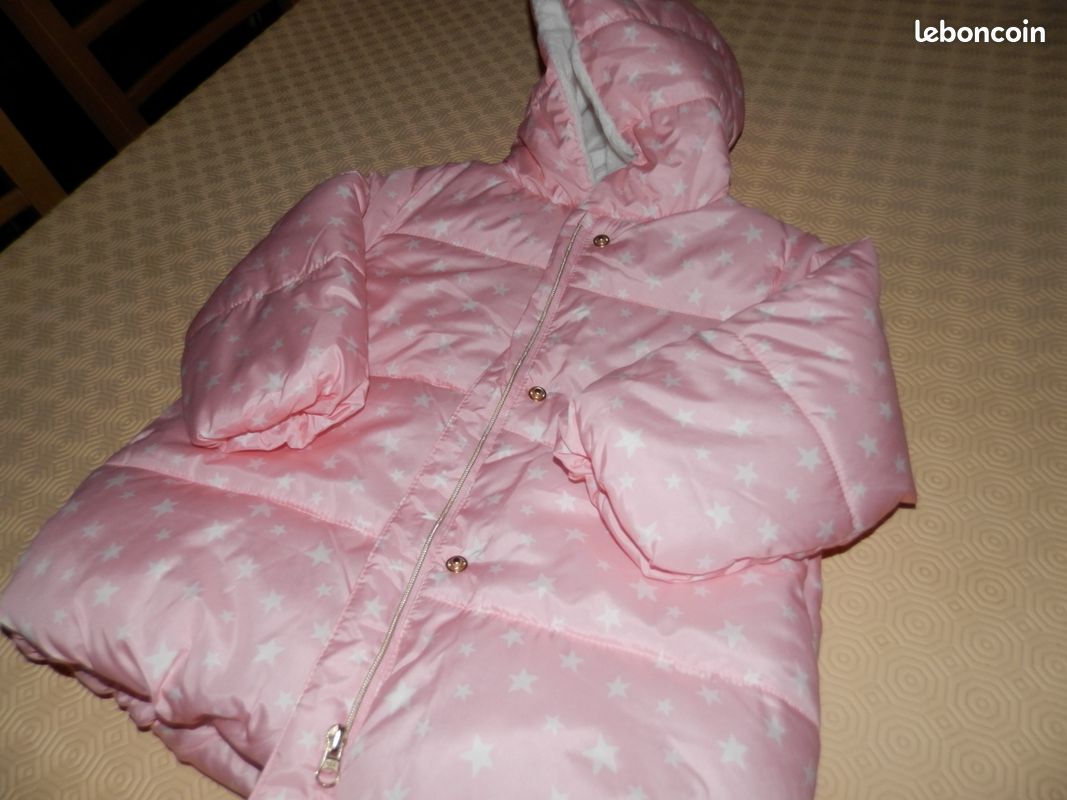 BLOUSON à CAPUCHE ROSE 23 mois (image 3)