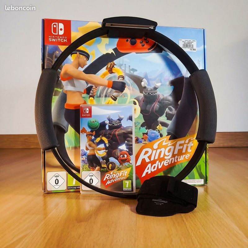 Ring Fit Adventure Complet pour Nintendo Switch (Jeu + Ring-Con + Sangle) - Très bon état (image 1)