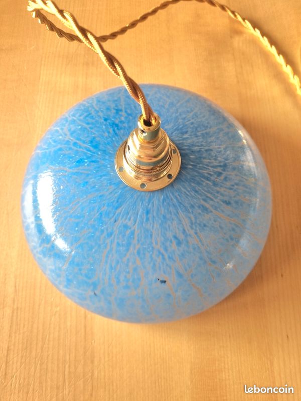 Suspension verre bleu de Yougoslavie (2 disponibles (image 5)