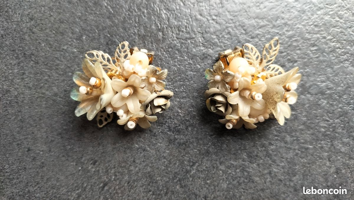 Boucles d'oreilles clip vintage (image 1)