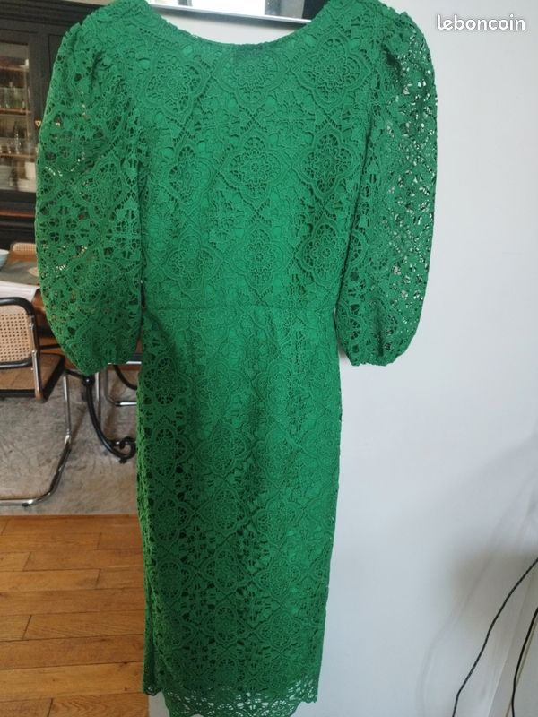 Robe dentelle verte (image 1)