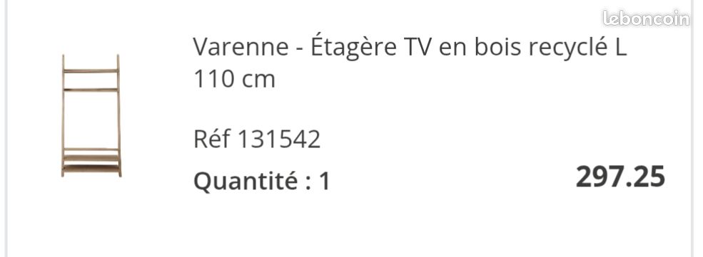 Meuble TV étagères en bois recyclé (image 4)