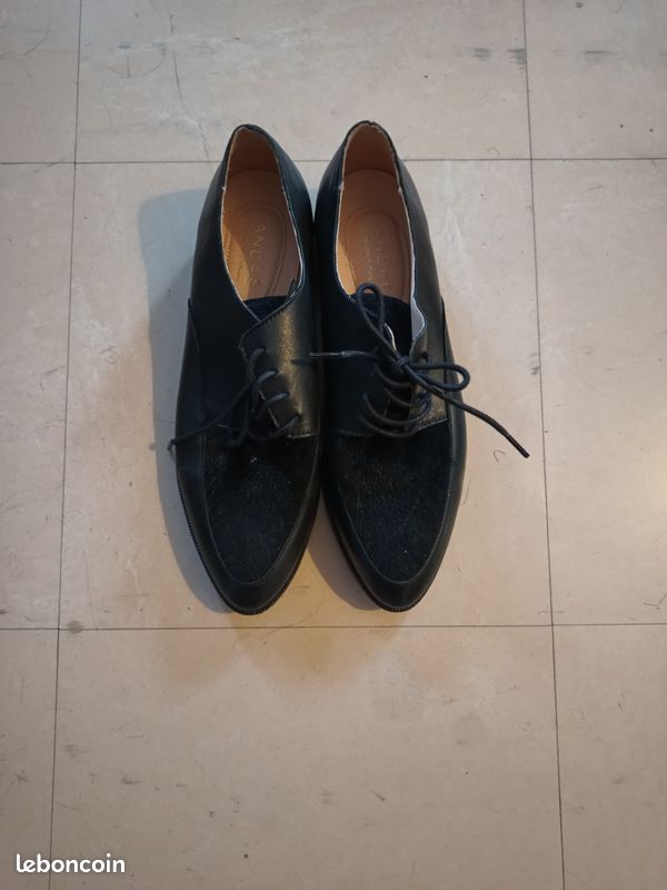 👞Chaussures Derby noir femme🖤 (image 1)