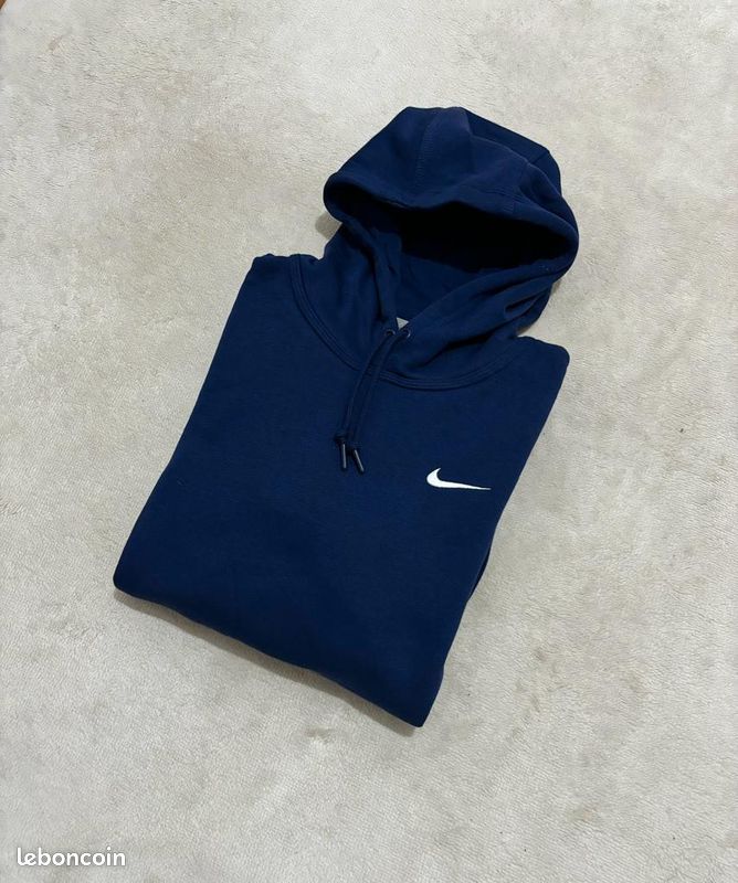 Ensemble à capuche Nike Club Swoosh Bleu Marine taille M (image 7)