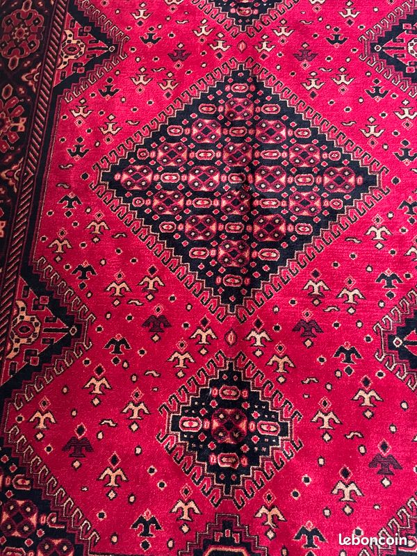 Magnifique tapis 100/100 soies rouge (image 8)