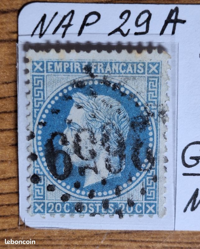 Timbre France Napoléon 29A Position + GC (image 2)