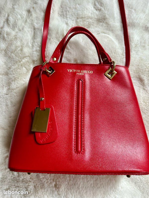 Sac à Main Femme Rouge - Sans Marque - Bon état - Taille Moyenne - Style épaule