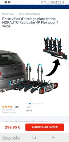 Rapidbike Flex Norauto Rapidbike 2s 4p Flex Porte Velo Rapidbike