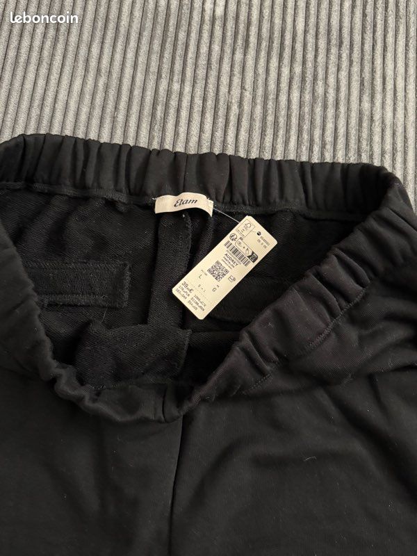 Pantalon Femme Noir ETAM - Taille 40 - En Coton - Occasion Très Bon État (TBE) - Style Basique