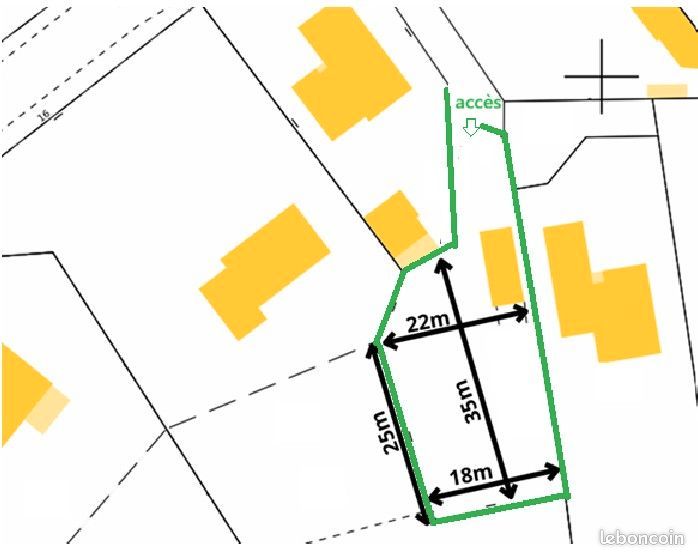 Terrain 850 m² Lege (image 2)