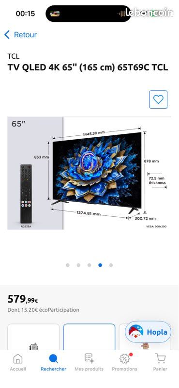 Tv TCL 65 pouces (image 3)