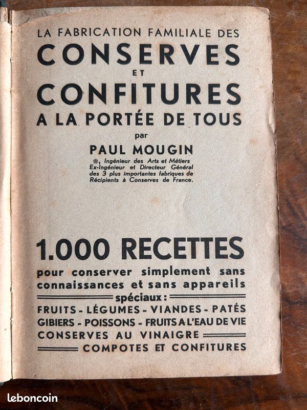 Conserves et confitures à la portée de tous - Paul MOUGIN (image 3)
