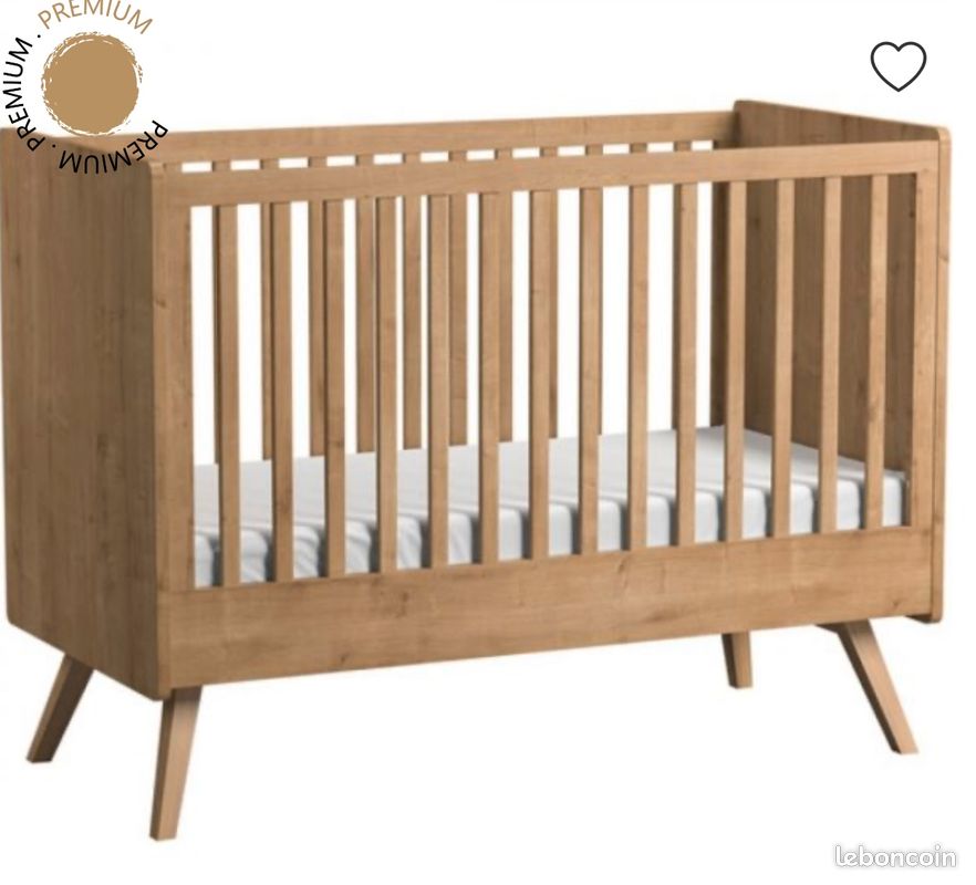 Chambre duo lit 70x140 + commode Bois (image 3)