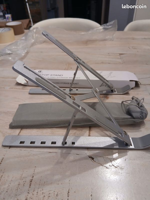 Table Pour Ordinateur Portable En Bambou Relaxdays - Avec Repose-poignets, Tapis Souris Et Poignée, Pour Lit/canapé