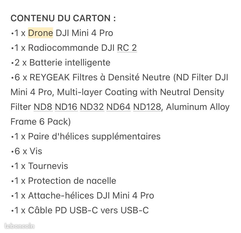 DJI Mini 4 Pro avec la radiocommande RC-N2 (édition limitée, catégorie labellisée C1) (image 11)