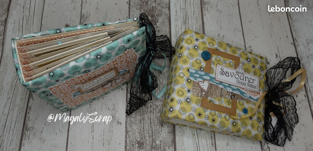 Album Scrapbooking Pétillant Couvertures tissu - Version "Jaune" (image 1)