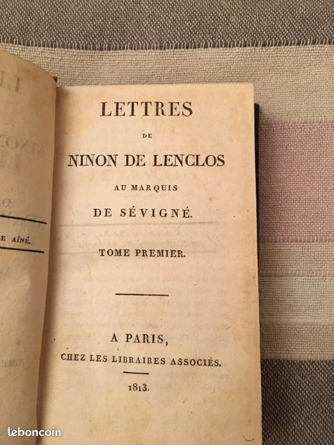 Livres anciens début XIXe à prix cassés : Lettres de Ninon De Lenclos au marquis de Sévigné (image 3)