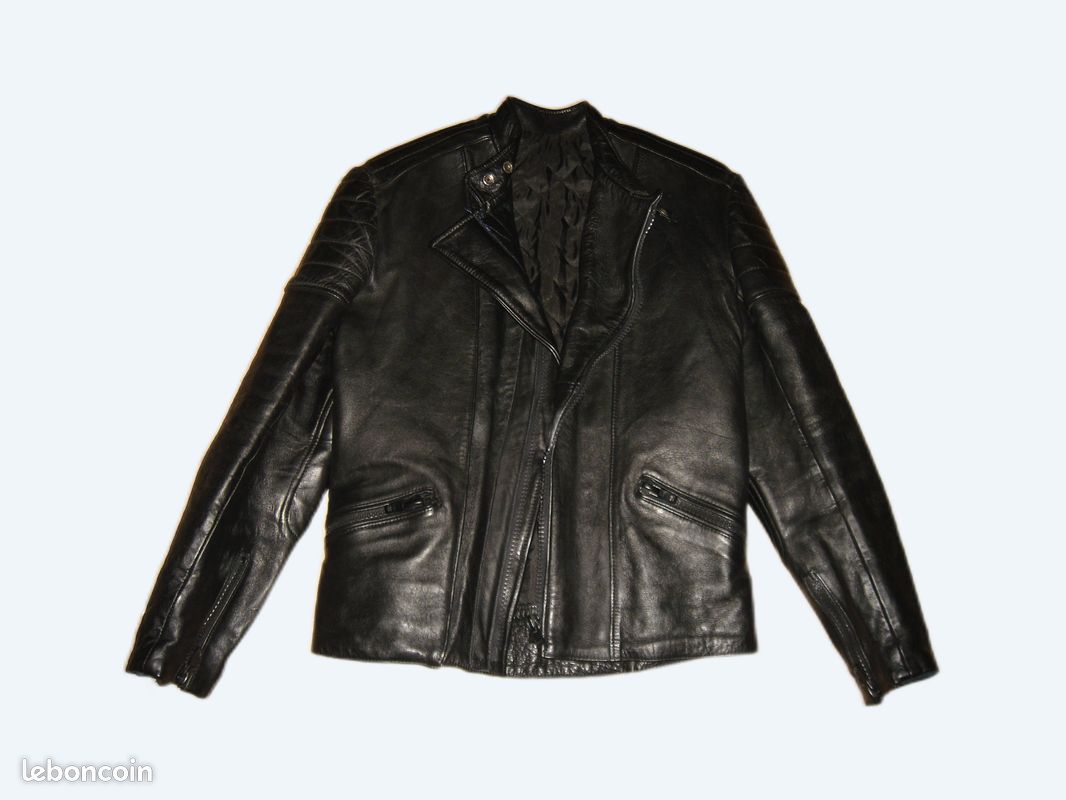 BLOUSON CUIR "LE MOTARD" T 46 bld beaumarchais paris 011225 (image 1)