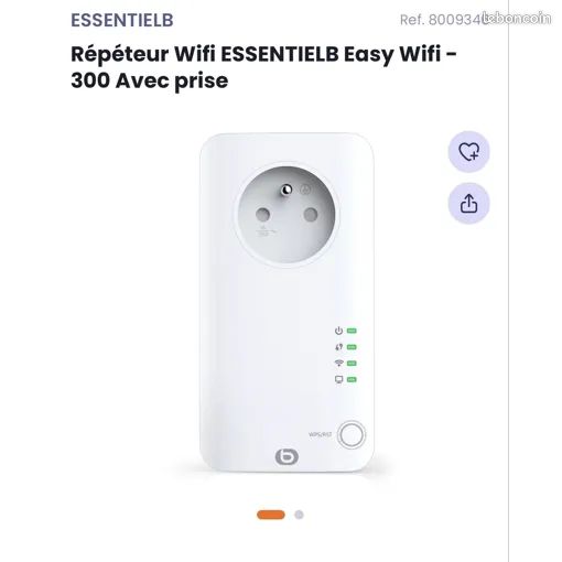 Répéteur WiFi 300 Mbps avec prise – Comme neuf (image 10)