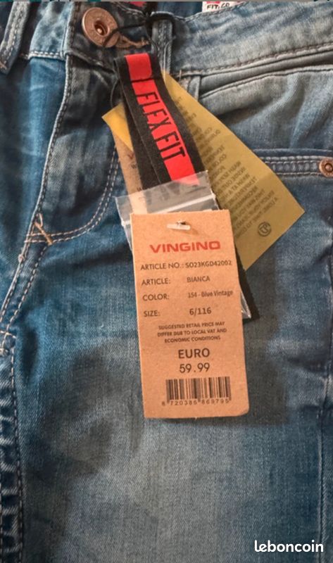 Superbe Jean Vingino Slim fit NEUF - taille 6 ans valeur 60 vendu 25 (image 3)