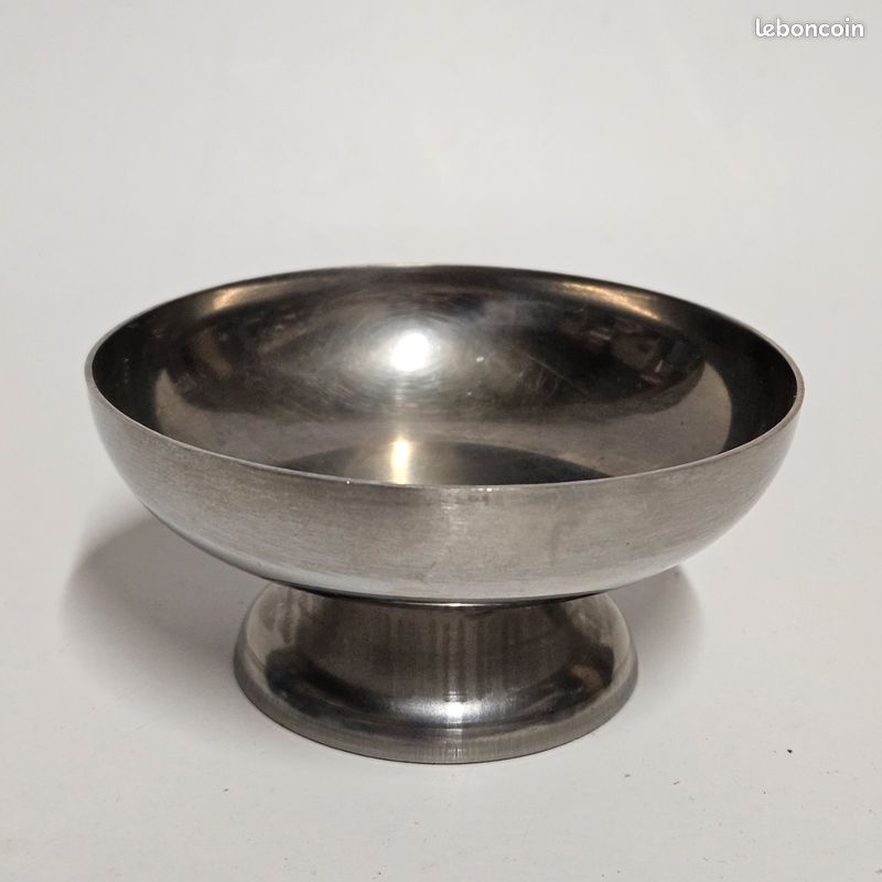 Lot de 6 coupes à glace Letang Remy en inox 18/10 vintage Made in France - France