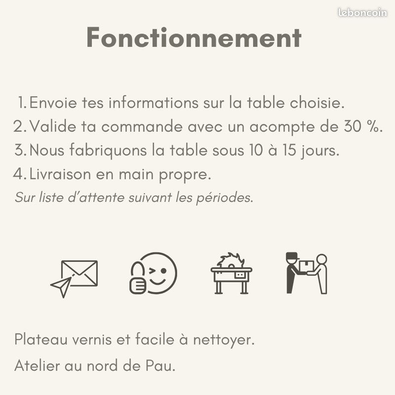 Table basse organic sur mesure (image 4)