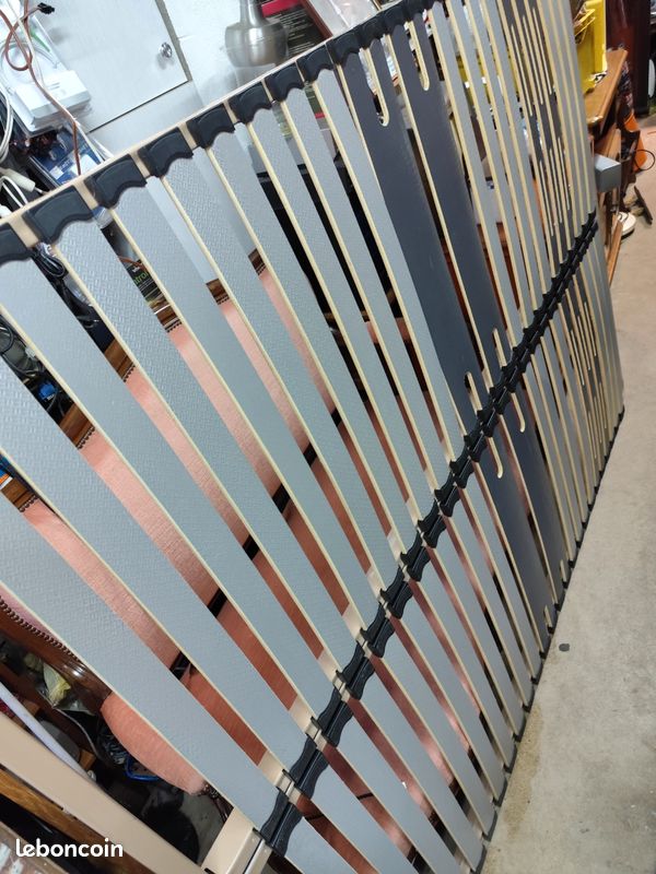 Sommier a lattes cadre metal 140 par 190 (image 2)