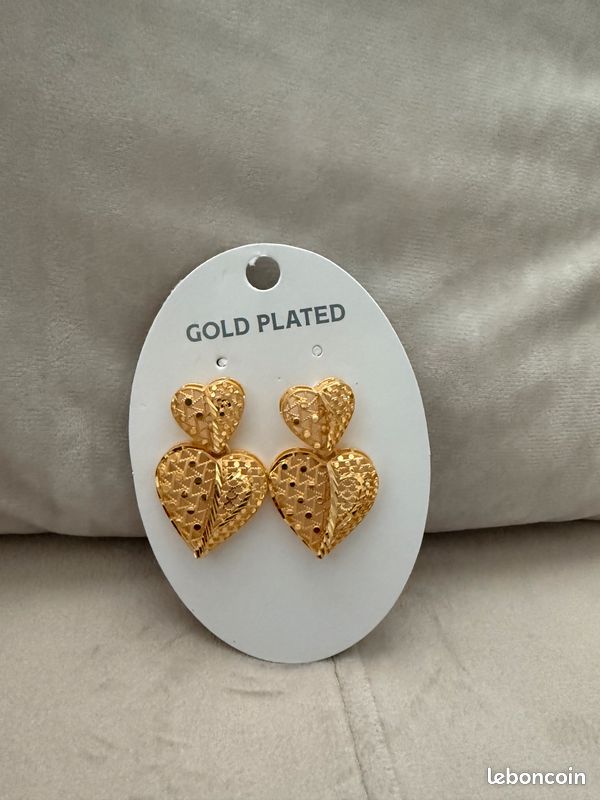 Boucles D'oreilles Plaqué Or - Modèle 101-38 - Occasion - Sans Marque