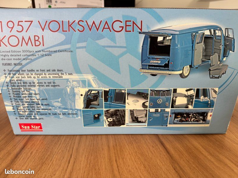 Combi Volkswagen Lufthansa Sunstar 1:12 - 37cm, 2.5kg - Modèle Vintage Métal