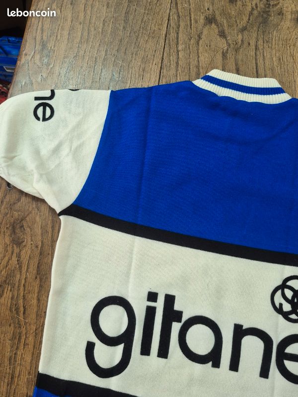 Maillot Cycliste Vintage Gitane Telmail - Laine - Années 70 - Taille M - France