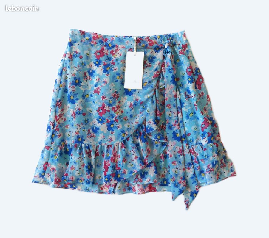 Jupe bleue marine neuve Morgan taille 34 (valeur 55) - Vêtements