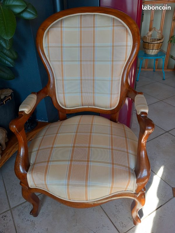 Fauteuil style Louis Philippe vintage (image 1)