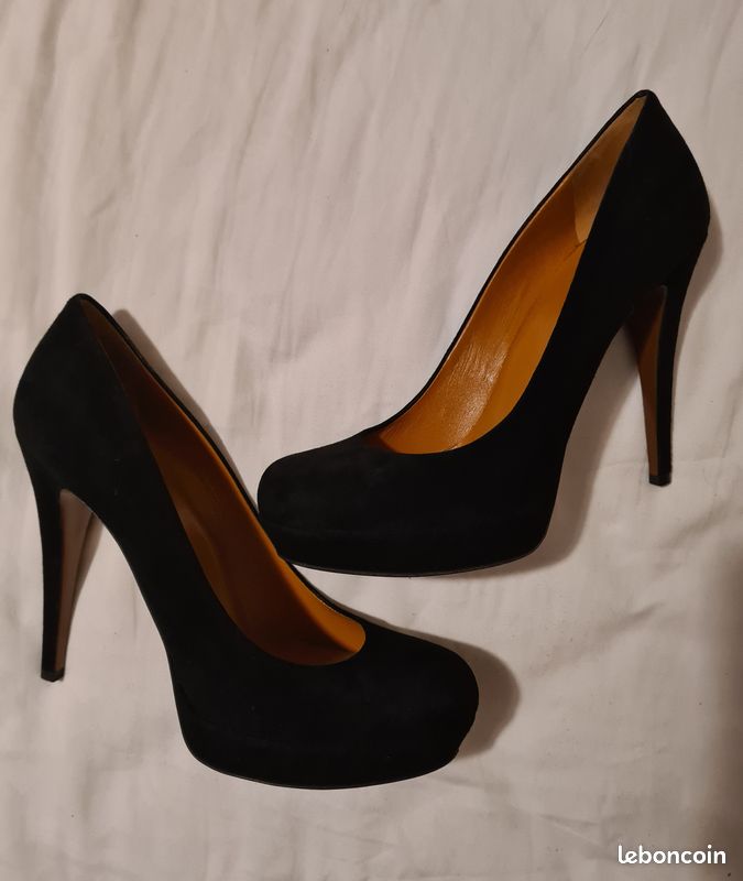 Escarpins cuir et velours noirs Gucci neufs (image 8)