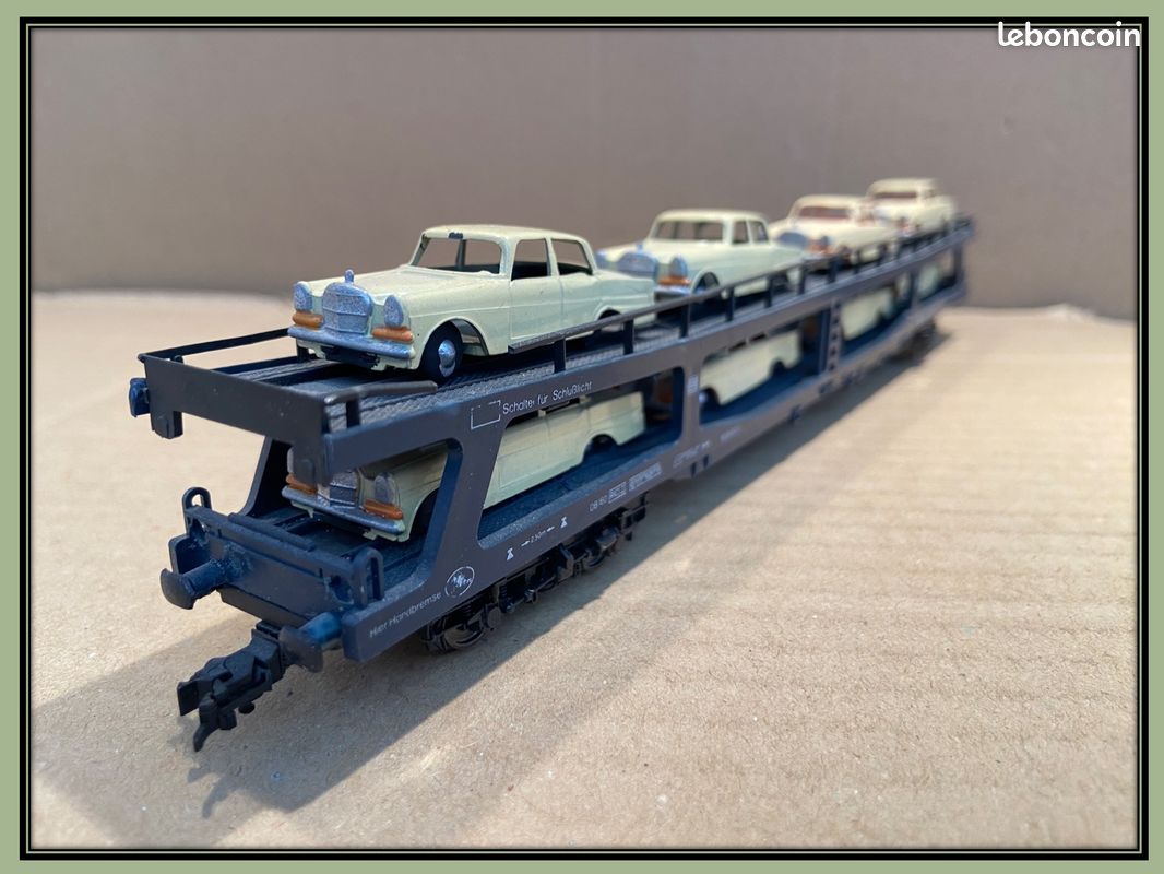 Wagon Porte auto Mercedes - JOUEF - Echelle HO - Réf 6VR - Jeux & Jouets