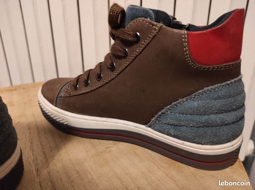 Chaussures montantes en cuir et nubuck (image 4)