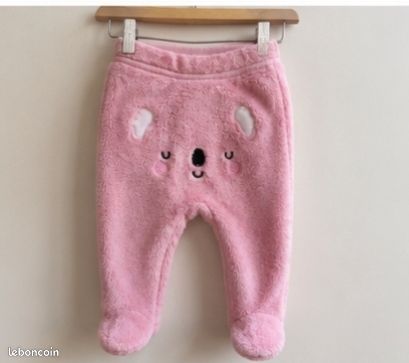 Ensemble bébé TEX 3 mois rose – veste à capuche + pantalon chaud (image 3)