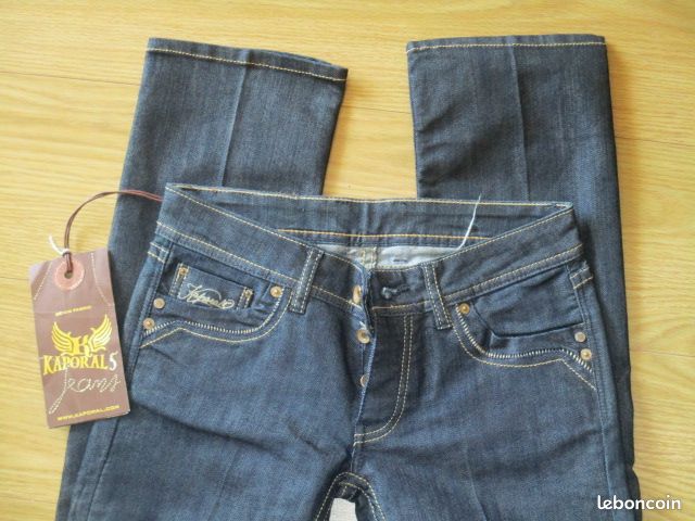 Lot De 2 Jeans Kaporal Pour Fille – Taille 12 Ans – Coupe Droite – Occasion Très Bon état