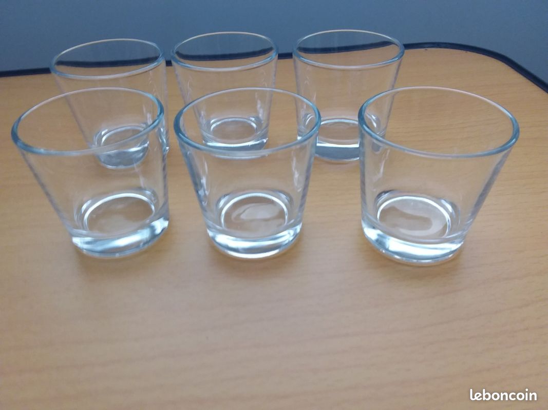 Lot De 6 Verrines En Verre Transparent – 4 Cm X 6,5 Cm, Occasion